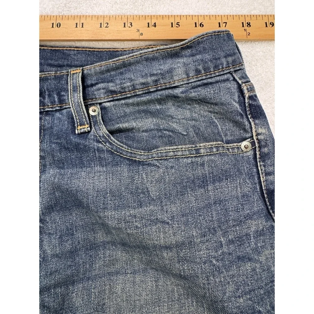 Levis 541 Jeans Men 34x38 Blue Athletic Straight Whisker Distress Stretch Denim